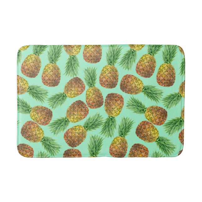 Tapete De Banheiro Pineanases aquarela 2 (Frente)