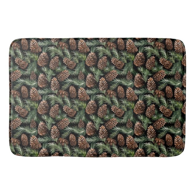 Tapete De Banheiro Pinecones Bath Mat (Frente)