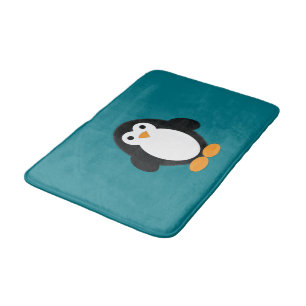 Tapete De Banheiro Pinguim de Cartoon Bonito