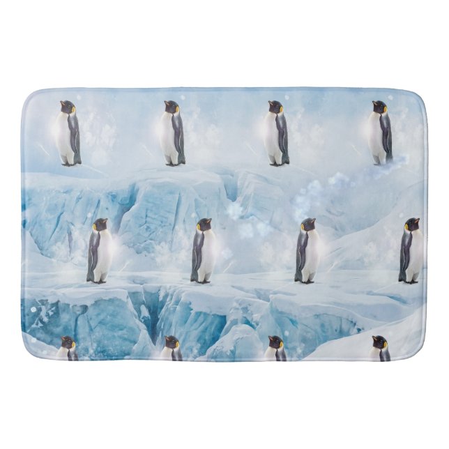 Tapete De Banheiro Pinguins-Imperadores Em Uma Geleira (Frente)