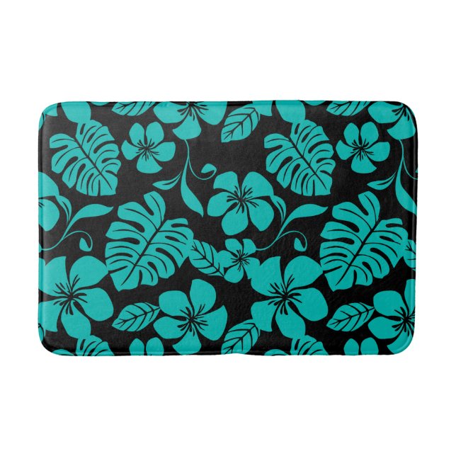 TAPETE DE BANHEIRO PINK BIKINI (PRETO/TEAL) (Frente)