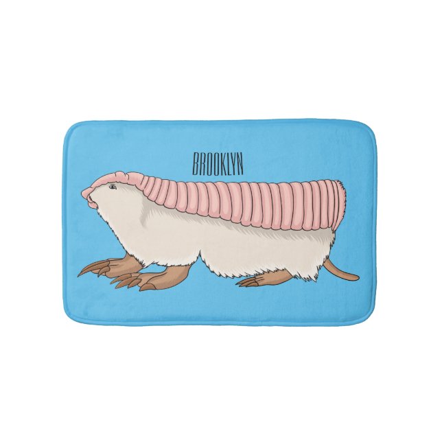 Tapete De Banheiro Pink fairy armadillo cartoon illustration (frente)