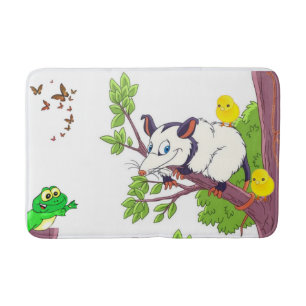Tapete De Banheiro Pintinhos Possum Sapo Banho De Banho