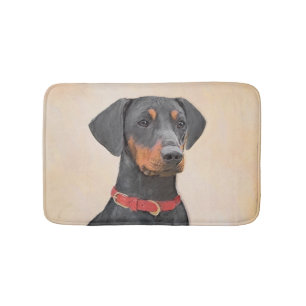 Tapete De Banheiro Pintura Alemã Pinscher Pintura Original Arte Anima