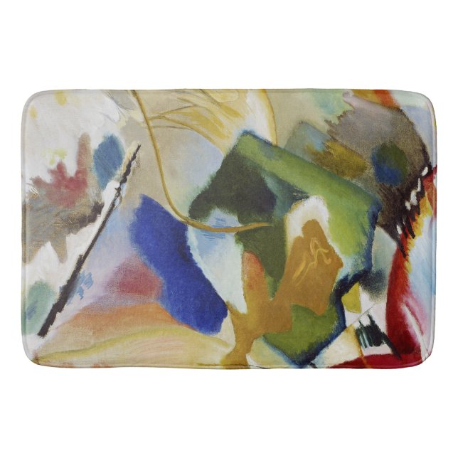 Tapete De Banheiro Pintura com o Green Center - Wassily Kandinsky (Frente)