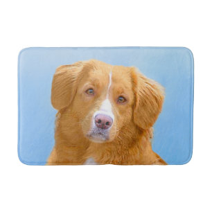 Tapete De Banheiro Pintura de Cachorro de Retriever com Tolerância a