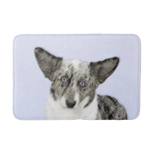 Tapete De Banheiro Pintura de Cardigan Welsh Corgi - Arte Original pa