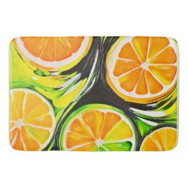 Tapete De Banheiro Pintura de Citros Vibrante