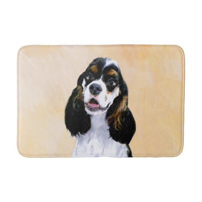 Tapete De Banheiro Pintura De Cocker Spaniel (Participante) - Arte De (Frente)