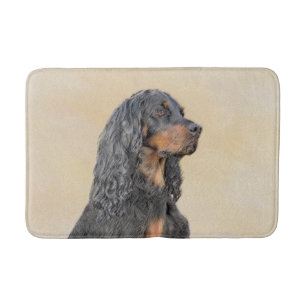 Tapete De Banheiro Pintura de Gordon Setter - Arte de Cachorro Origin