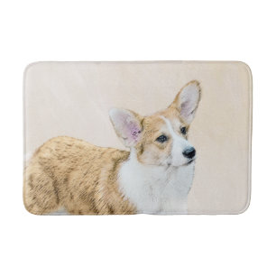 Tapete De Banheiro Pintura de Pembroke Welsh Corgi - Arte Original pa