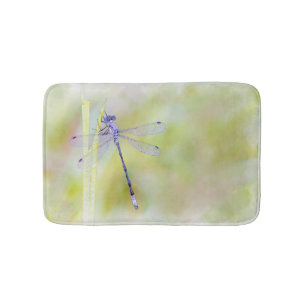 Tapete De Banheiro Pintura delicada da aguarela da libélula