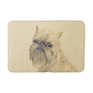 Tapete De Banheiro Pintura em Bruxelas Griffon - Arte Cachorra Origin