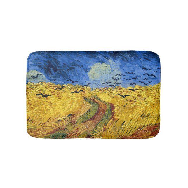 Tapete De Banheiro Pintura impressionista Campos de Trigo de Van Gogh (frente)