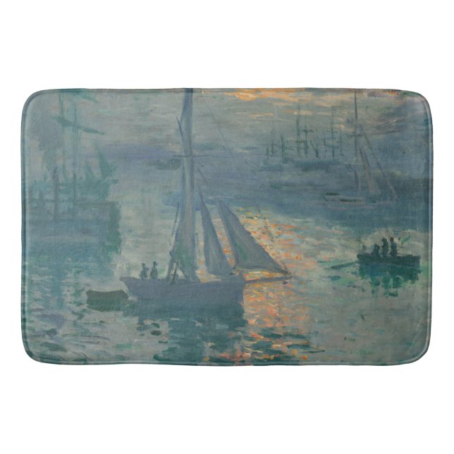 Tapete De Banheiro Pintura Impressionista Marinha do Nascer do Sol de (Frente)