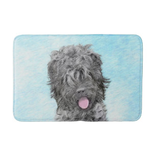 Tapete De Banheiro Pintura Terrier russa negra - Cachorro original bo