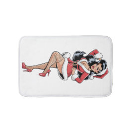 Tapete De Banheiro Pinup Santa Babe