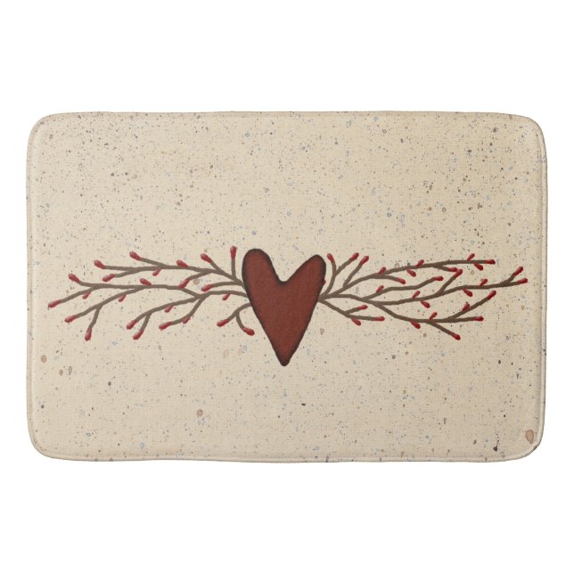 Tapete De Banheiro Pip Berry Heart Bath Mat (Frente)