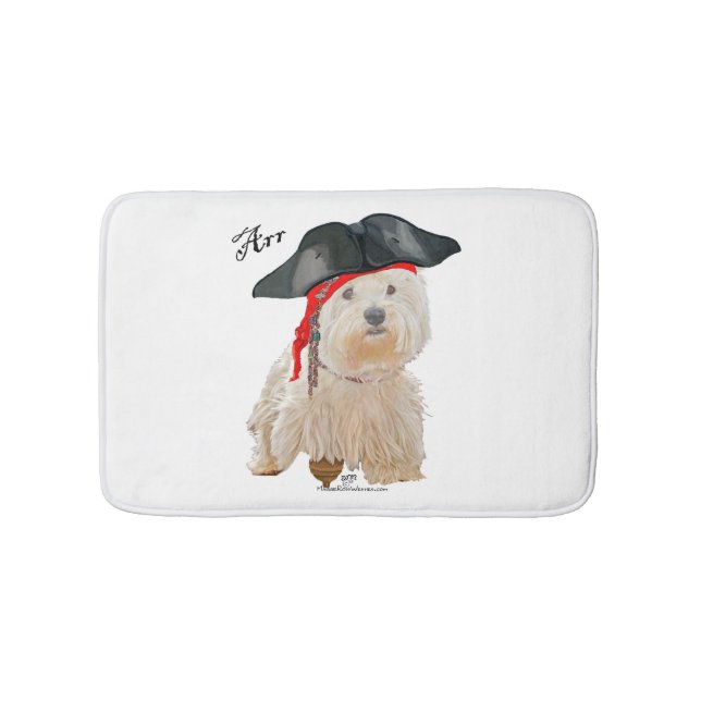 Tapete De Banheiro Pirate Westie (frente)