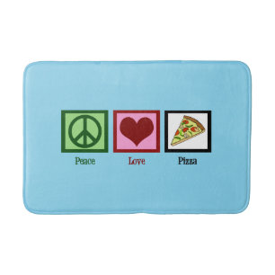 Tapete De Banheiro Pizza do amor da paz