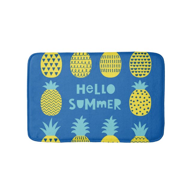 Tapete De Banheiro Placa de colheita de abacaxi divertida Design (frente)