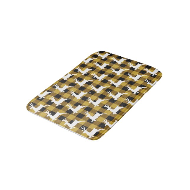 Tapete De Banheiro Plaid and deer  bath mat (Angulado)