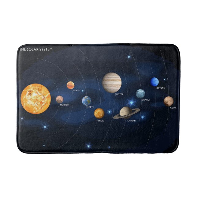 Tapete De Banheiro Planetas do sistema solar (Frente)