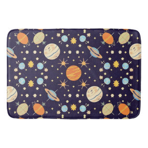 Tapete De Banheiro Planetas e Estrelas de Desenho Animado Coloridos
