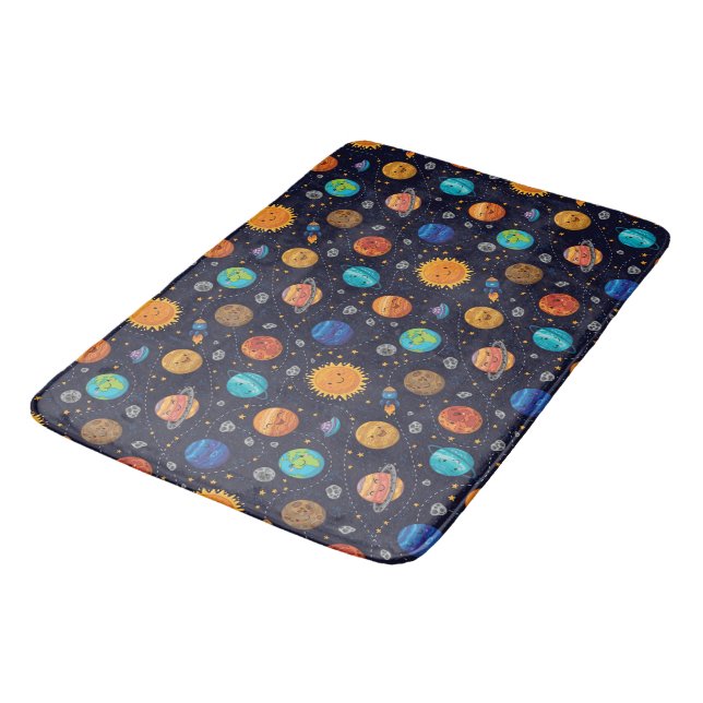 Tapete De Banheiro Planetas felizes Bath Mat (Angulado)