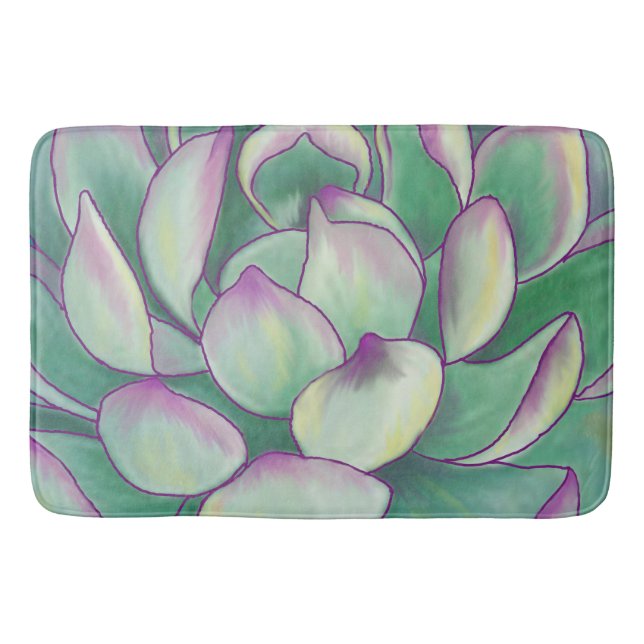 Tapete De Banheiro Planta do Succulent (Frente)