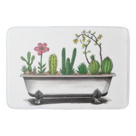 Tapete De Banheiro Plantas Cuja Cactus