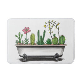 Tapete De Banheiro Plantas Cuja Cactus