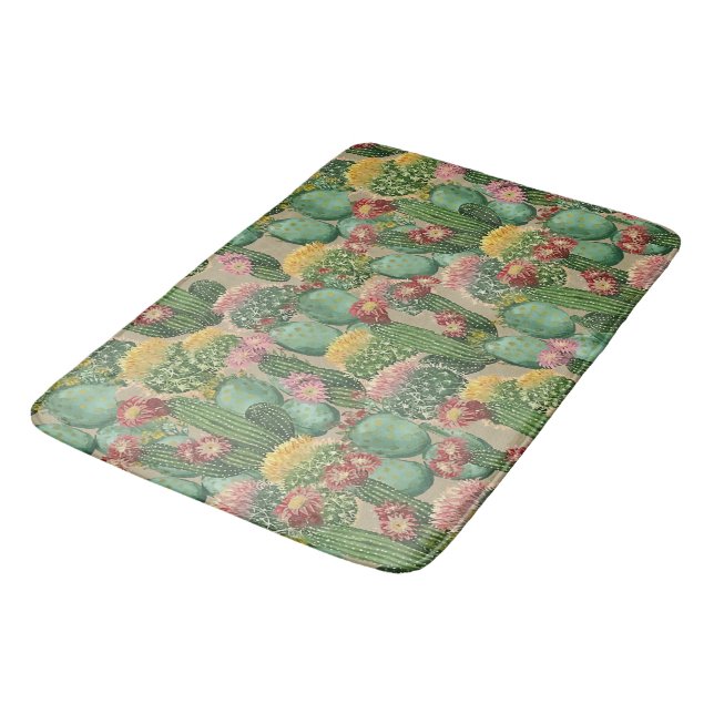 Tapete De Banheiro Plantas de florescência Assorted do cacto (Angulado)
