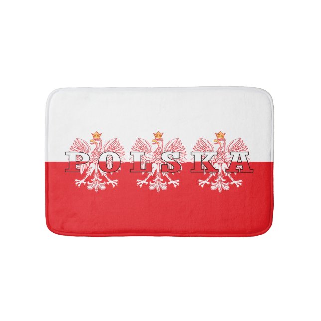 Tapete De Banheiro Polska Flag Red Eagles (frente)