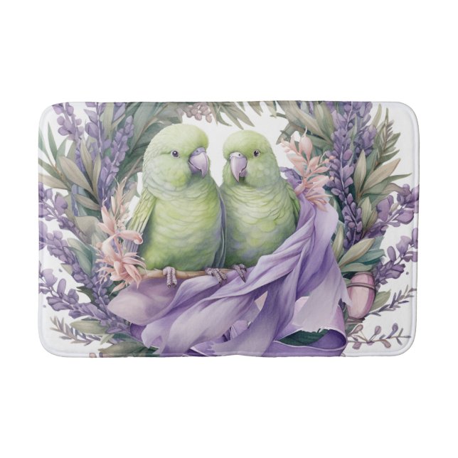 Tapete De Banheiro Pombinhos de Lavanda (Frente)