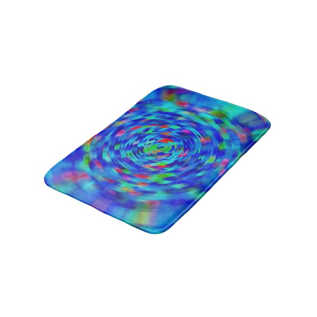 Tapete De Banheiro Pond Ripple Azul (Angulado)