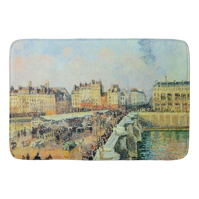 Tapete De Banheiro Pont Neuf, Tarde, Sunlight Camille Pissarro (Frente)