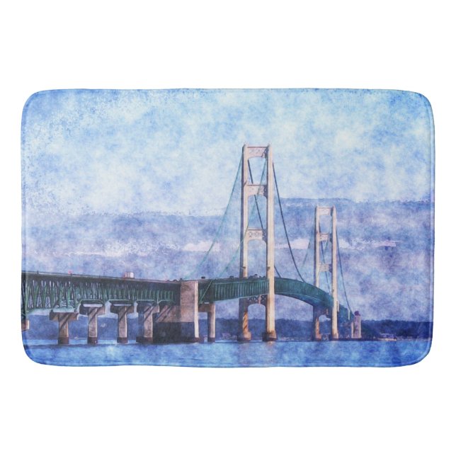 Tapete De Banheiro Ponte Mackinac (Frente)