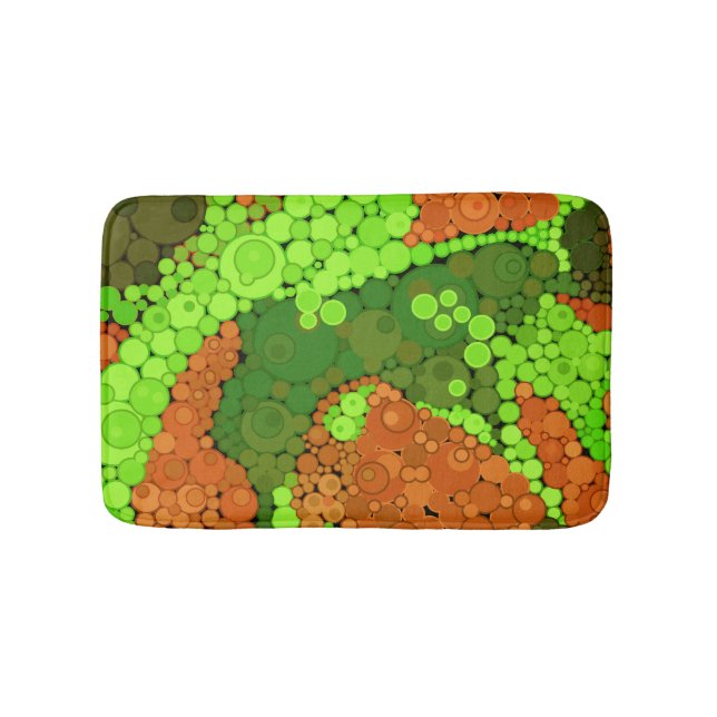 Tapete De Banheiro Pontilhismo sem costura - mão pintada em círculos  (frente)