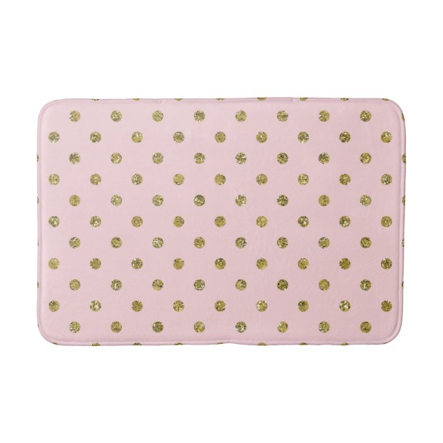 Tapete De Banheiro Pontos Polka Cinza e Branco Minimalista Chique Clá (Frente)