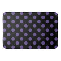 Pontos polka violeta ultra em preto