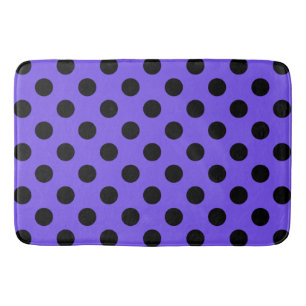 Tapete De Banheiro Pontos pretos em azul-roxo