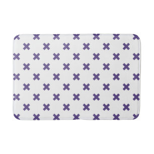 Tapete De Banheiro Pontos transversais ultra violetas em branco