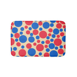 Tapete De Banheiro Pontos Vermelhos E Azuis Em Banho