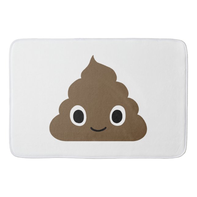 Tapete De Banheiro Poop Adorável - Kawaii Crap - Happy Doo Doo (Frente)