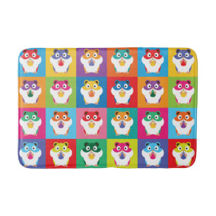 Tapete De Banheiro Pop Art Hamsters Bath Mat