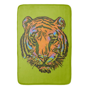 Tapete De Banheiro Pop Art TIGER HEAD + seu backgr. & ideias