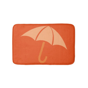 Tapete De Banheiro Pop Art Umbrella Laranja