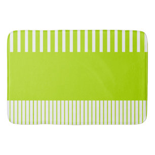 Tapete De Banheiro Pop de cores em Verde limão e branco