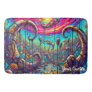 Tapete De Banheiro Portal de Paisagem de Sonho Surrealista Colorida F